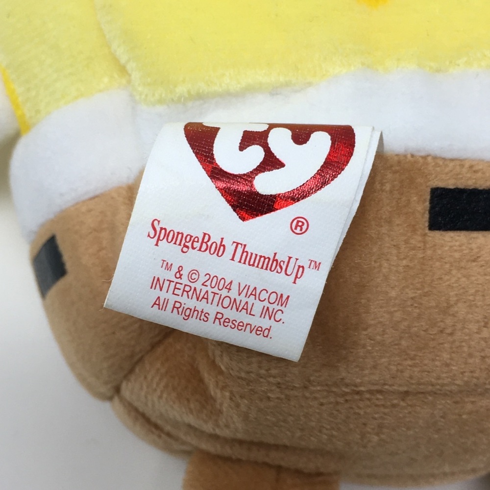 2004 TY Beanie Babies "SpongeBob" Thumbs Up - Picture 6 of 7